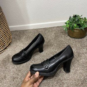 Vintage 90s y2k Mudd Chunky Heel Platform Maryjane Shoe Black Size 8 Punk
